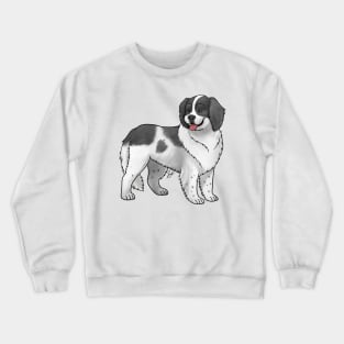 Dog - Landseer Dog - Black and White Crewneck Sweatshirt